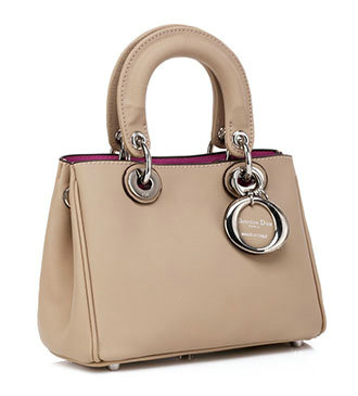 mini Christian Dior diorissimo nappa leather bag 0902 apricot